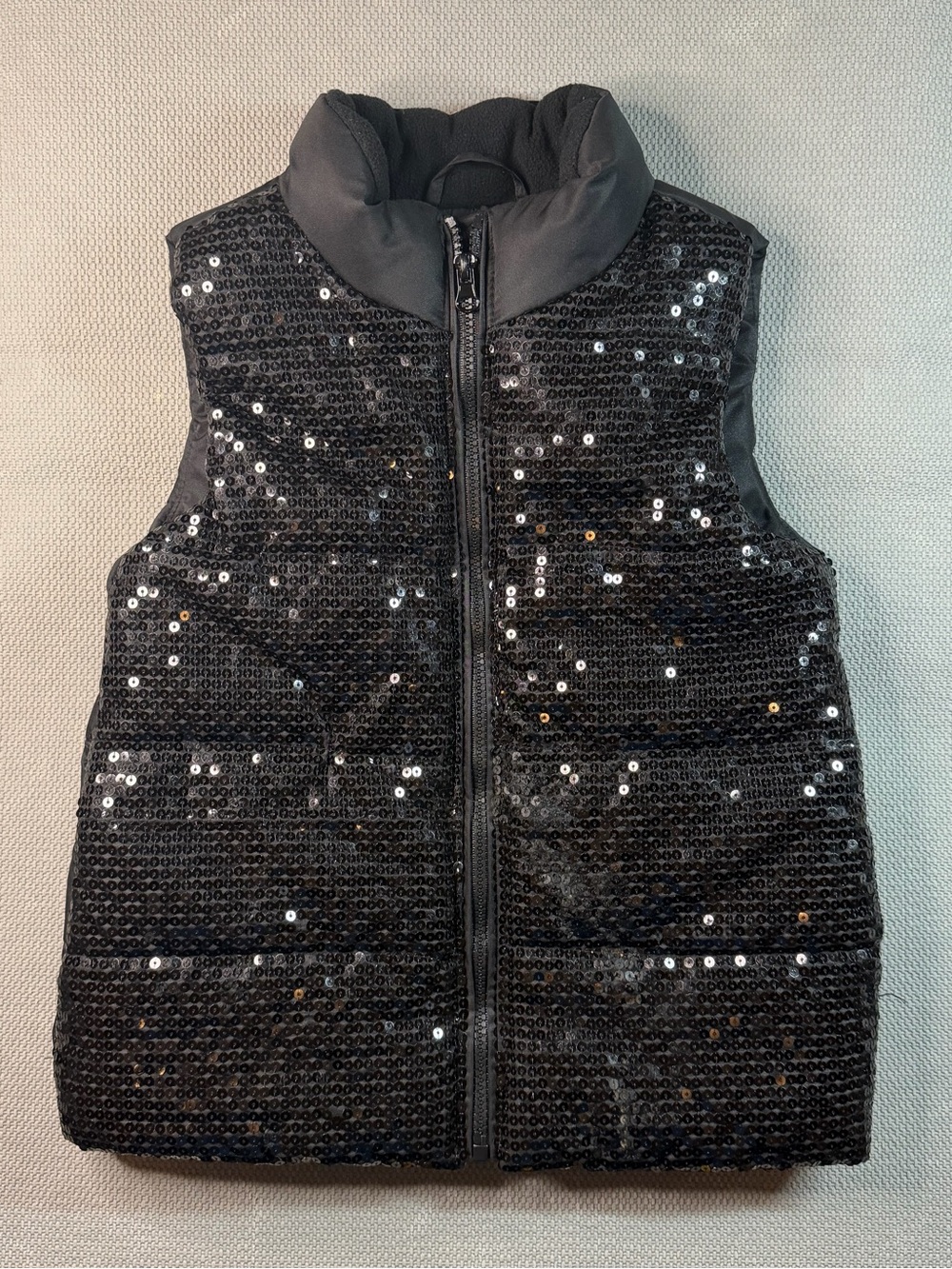The Children's Place sequins Girls 7/8 Puffy Vest